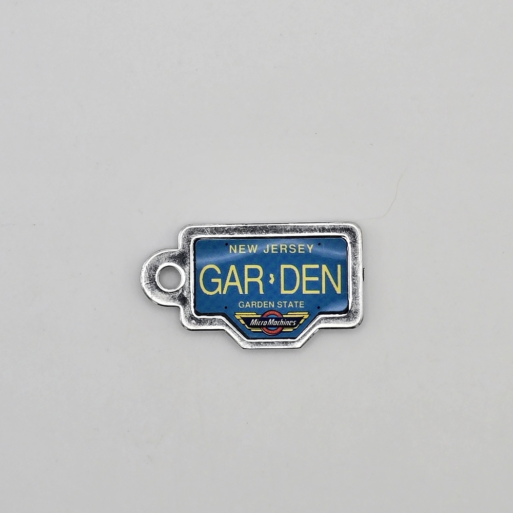 Vintage 1990 Galoob Micro Machines License Plate New Jersey GARDEN